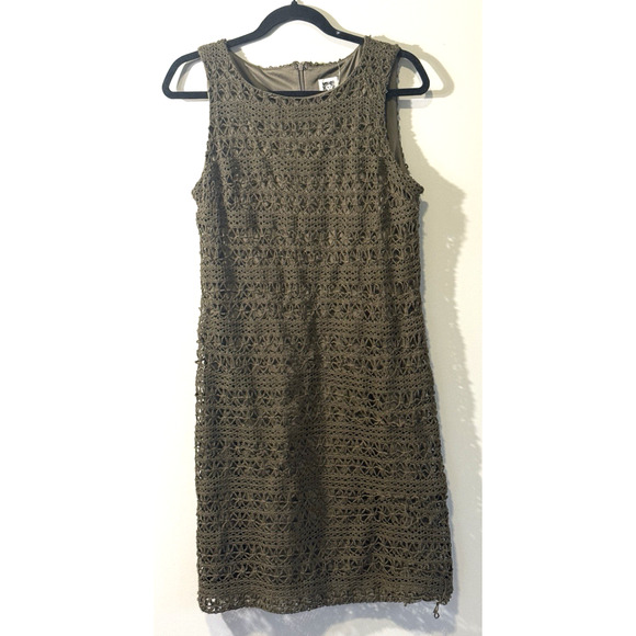 Anne Klein Loden Crochet Women's Shift Sleeveless Swing Dress Size US 8 NWT - Picture 3 of 9
